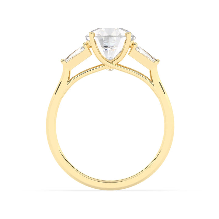 2.0 CT Round Cut Three Stone Moissanite Diamond Engagement Ring