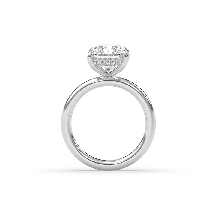 1.50-3.50 CT Radiant Diamond Hidden Halo Engagement Ring