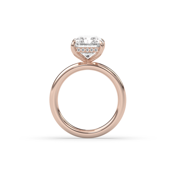 1.50-3.50 CT Radiant Diamond Hidden Halo Engagement Ring