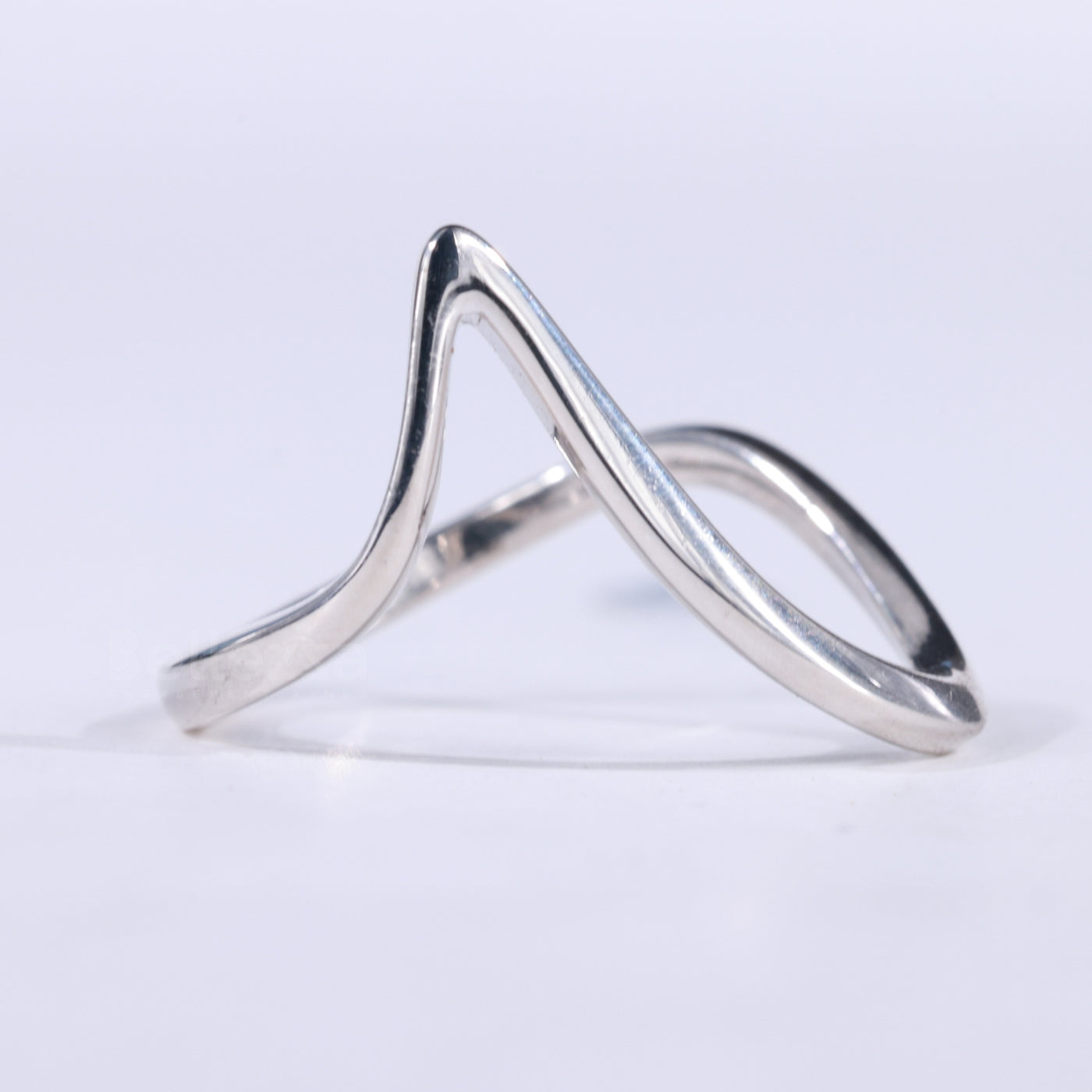 14K Solid Gold Unique Curved Plain Wedding Band