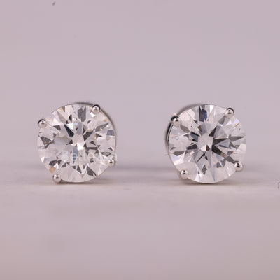 1.0CTW Round Cut Solitaire Moissanite Stud Earrings