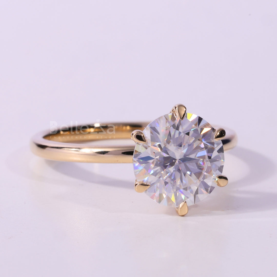 1.50CT Round Brilliant Cut Solitaire Moissanite Engagement Ring