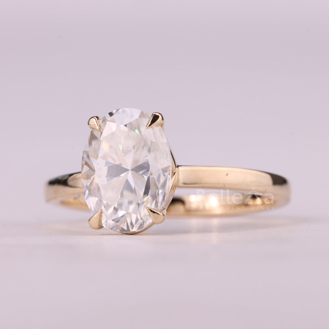 1.50CT Oval Cut Solitaire Moissanite Engagement Ring