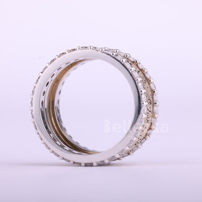 Round Cut Diamond Art Deco Vintage Inspired Wedding Ring