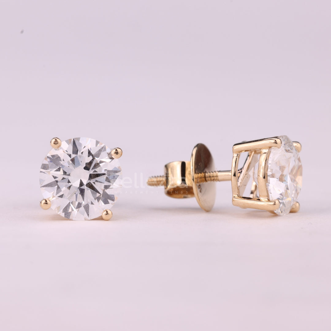 1.0CTW Round Cut Solitaire Stud Moissanite Earrings For Her