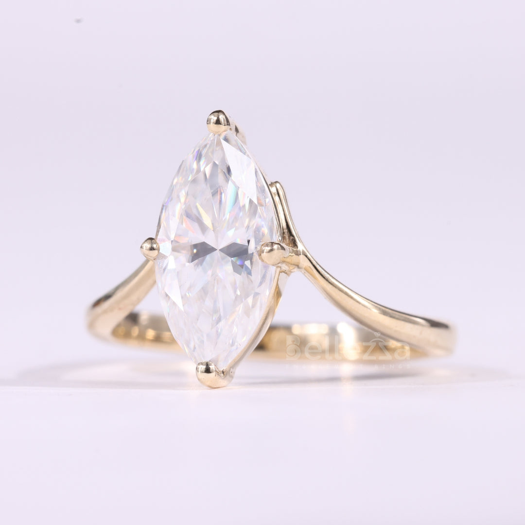 2.0CT Marquise Cut Unique Solitaire Engagement Ring For Her