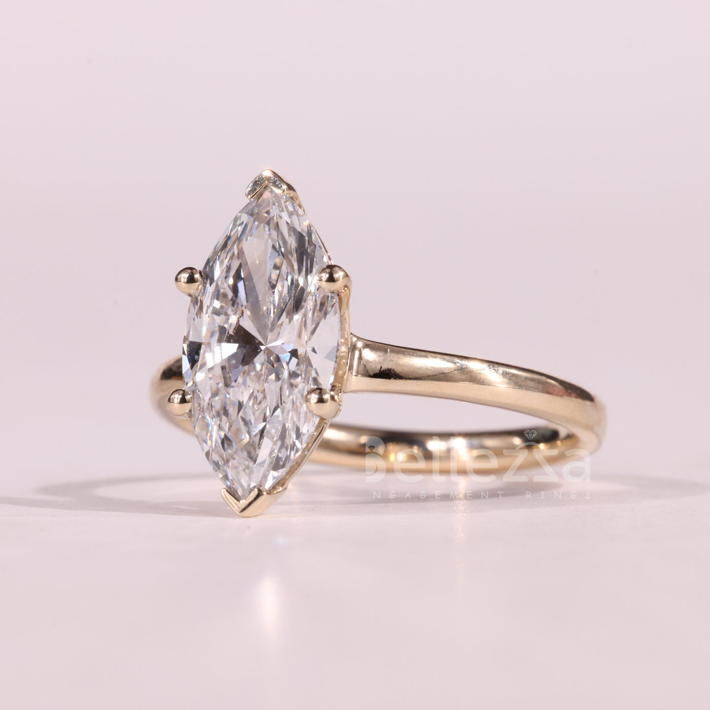 1.50CT Marquise Cut Solitaire Moissanite Engagement Ring