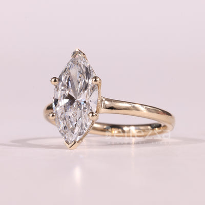 1.50CT Marquise Cut Solitaire Moissanite Engagement Ring