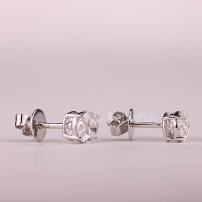 2.0CTW Oval Cut Diamond Moissanite Solitaire Stud Earrings