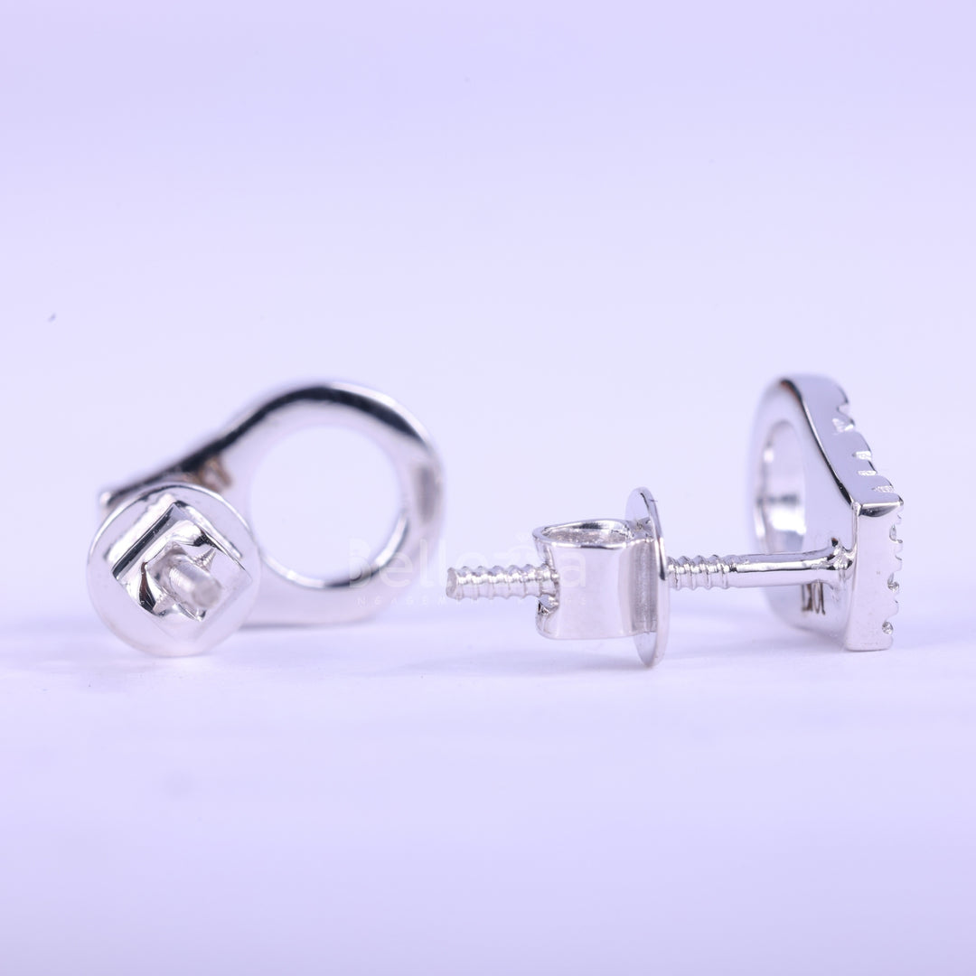 Round Cut Cluster Diamond Moissanite Stud Earrings