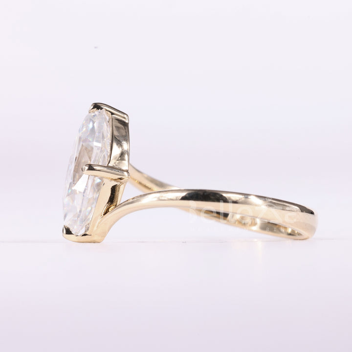 1.50CT Marquise Cut Unique Solitaire Moissanite Engagement Ring