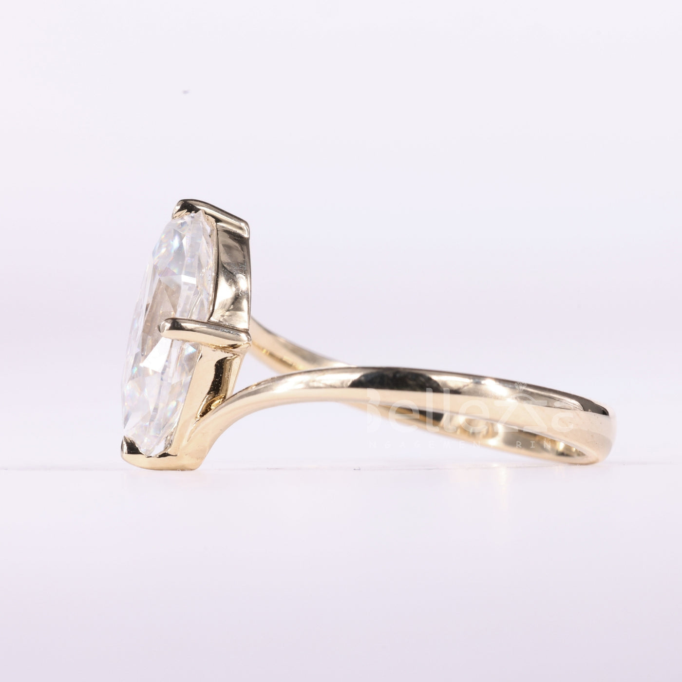 1.50CT Marquise Cut Unique Solitaire Moissanite Engagement Ring