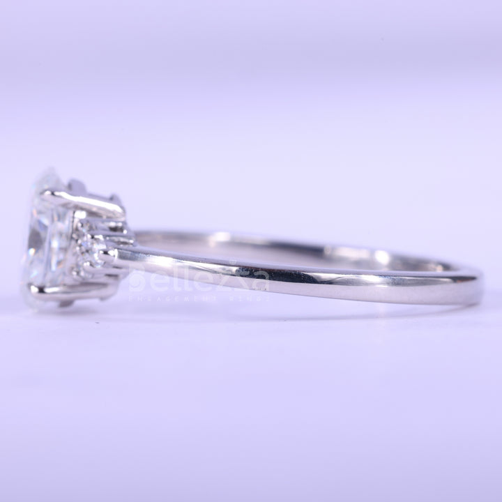 1.50CT Oval Cut Cluster Diamond Moissanite Engagement Ring
