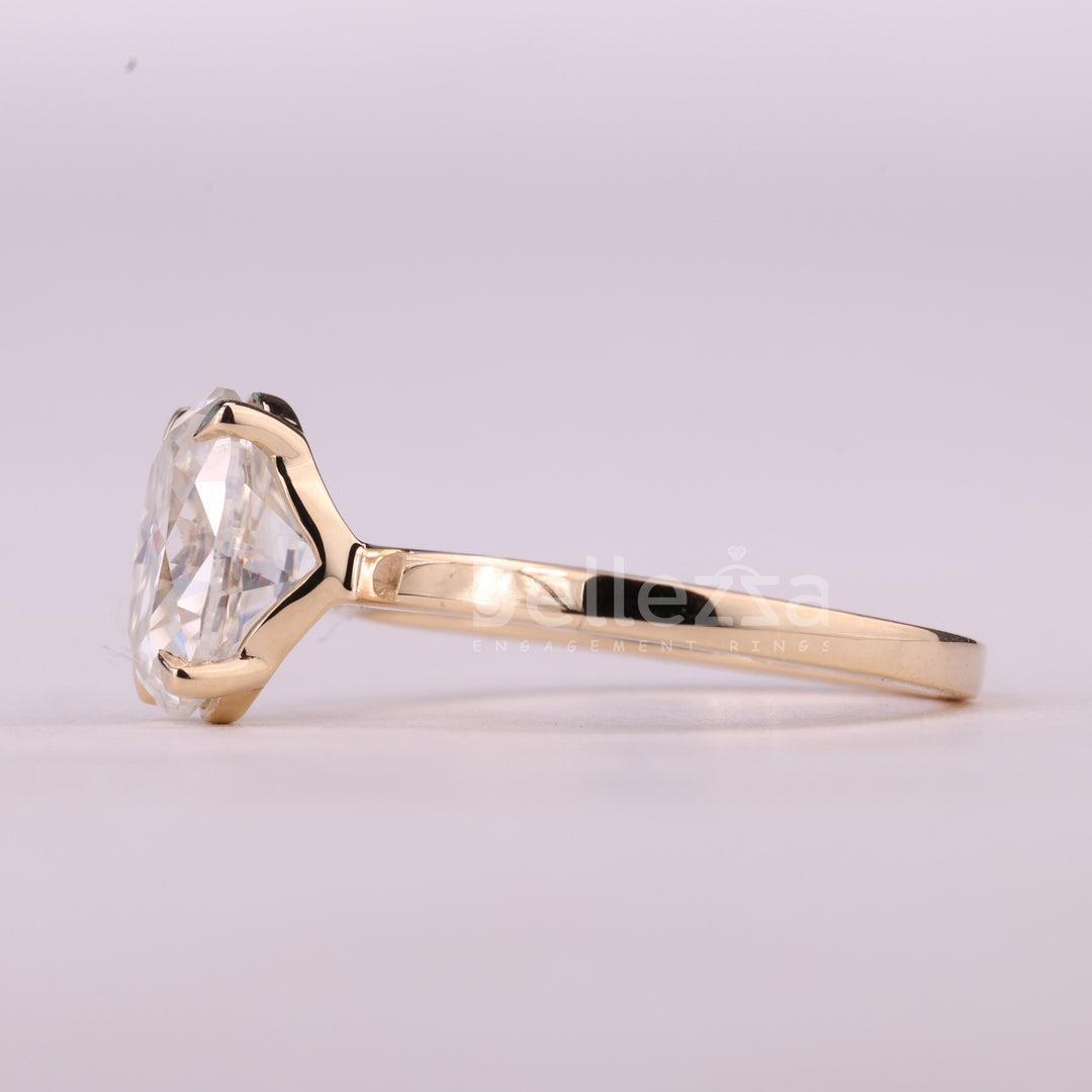 1.50CT Oval Cut Solitaire Moissanite Engagement Ring