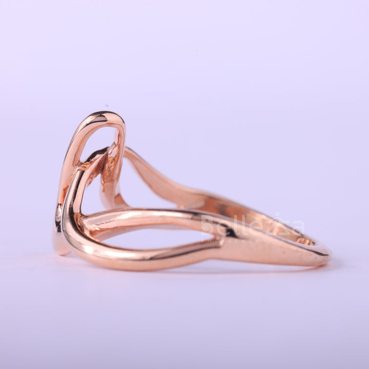 18K Solid Gold Freeform Unique Plain Wedding Ring