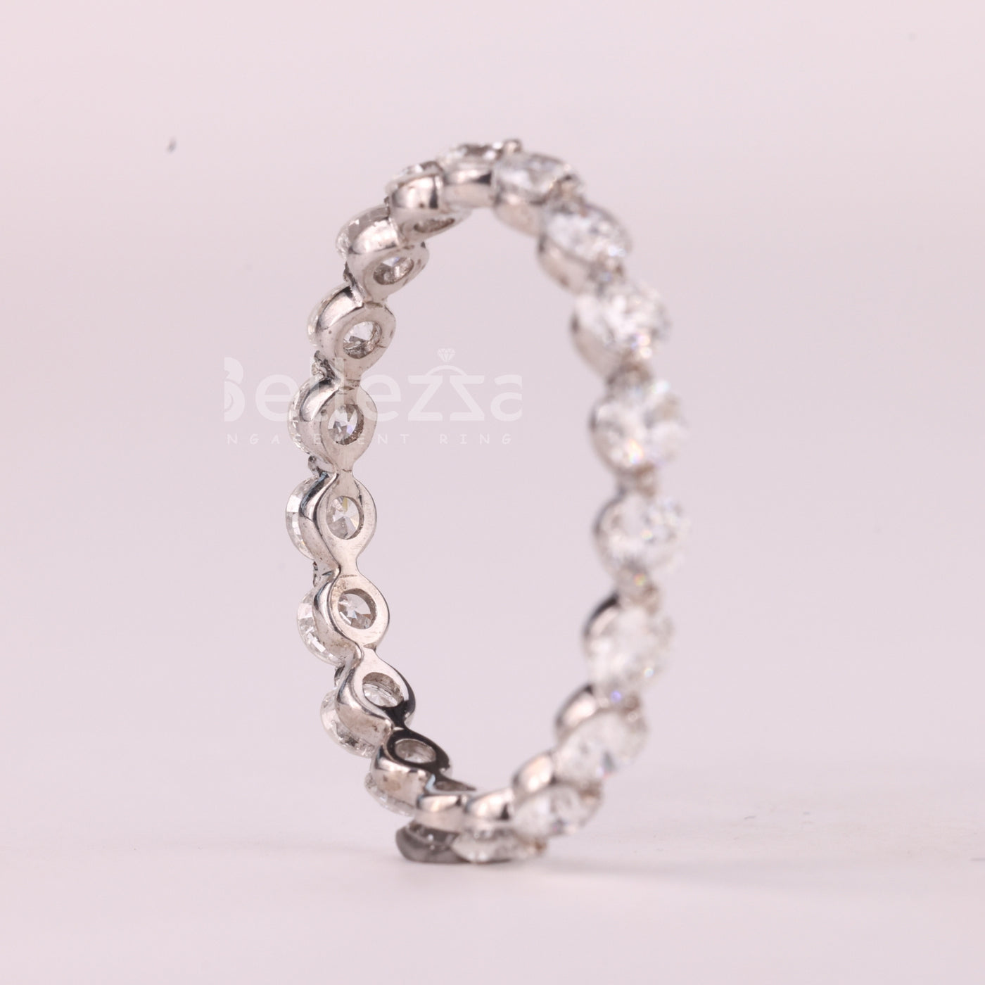 Round Cut Diamond Full Eternity Moissanite Wedding Band