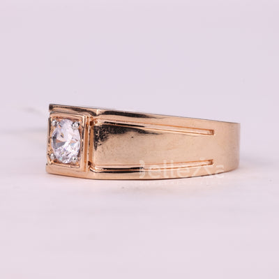 0.75CT Round Cut Unique Solitaire Moissanite Men's Engagement Ring