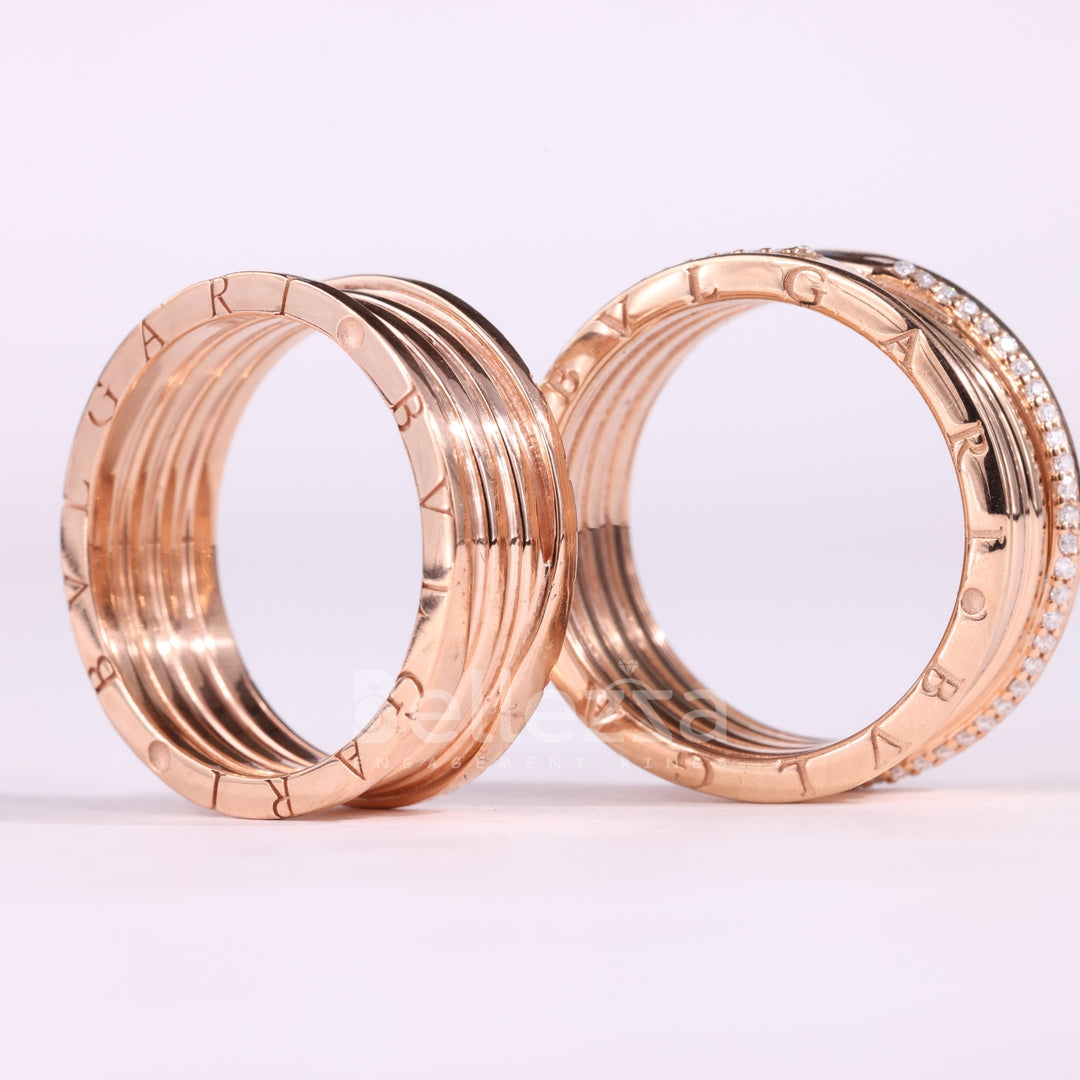 Round Cut Unique Cluster Dimaond Wide Band Wedding Ring Set