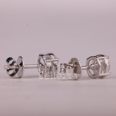 1.0CTW Round Cut Solitaire Moissanite Stud Earrings
