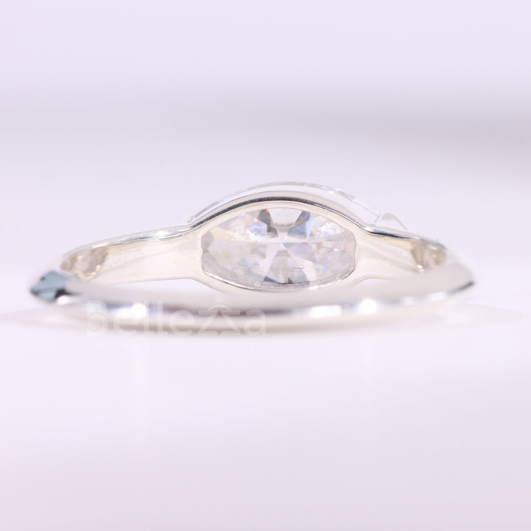 1.50CT East-West Marquise Cut Solitaire Engagement Ring