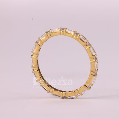 Baguette & Round Cut Full Eternity Moissanite Wedding Band