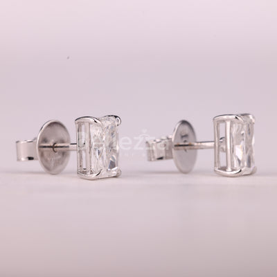 1.50CTW Radiant Cut Solitaire Moissanite Stud Earrings For Her
