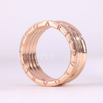 Unique Round Cut Diamond Wide Moissanite Wedding Ring