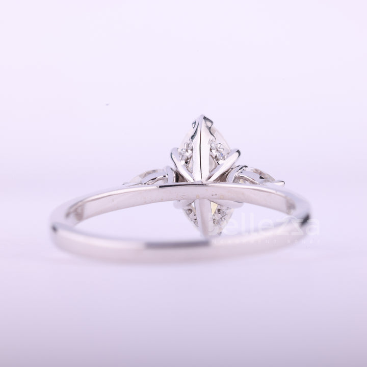 1.50CT Marquise Cut Three Stone Moissanite Engagement Ring