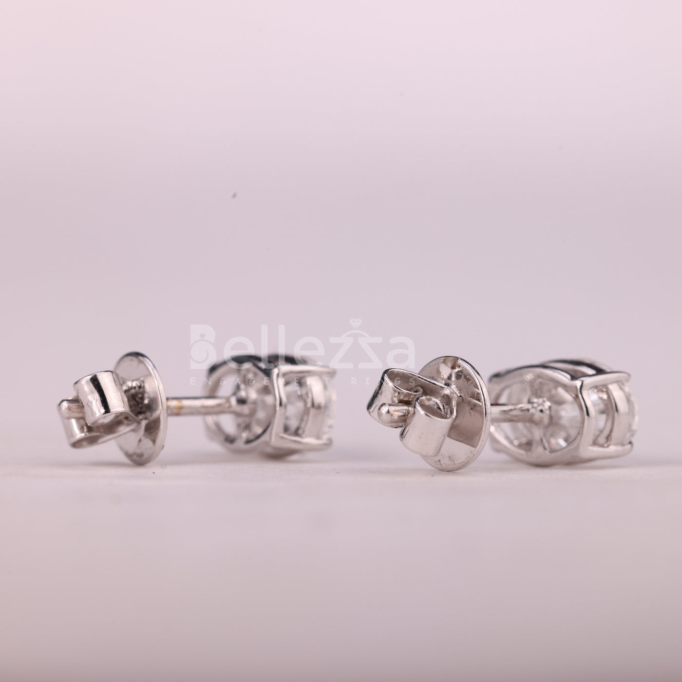 2.0CTW Oval Cut Diamond Moissanite Solitaire Stud Earrings