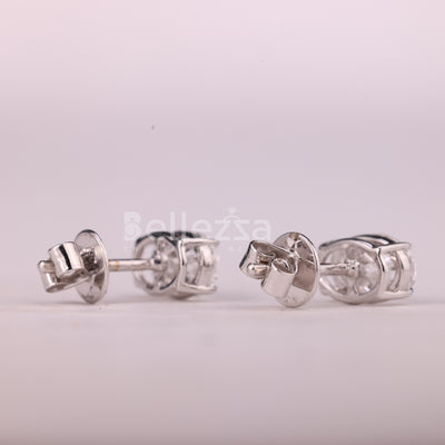 2.0CTW Oval Cut Diamond Moissanite Solitaire Stud Earrings