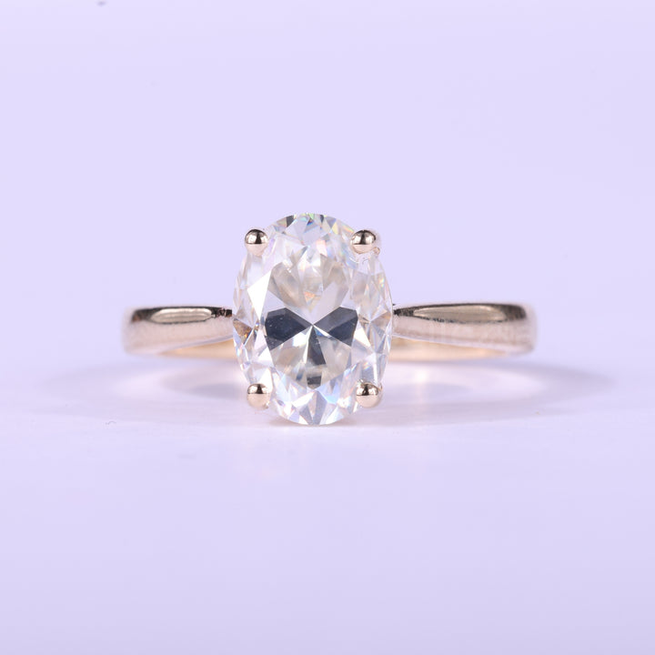 1.50CT Oval Diamond Solitaire Moissanite Engagement Ring