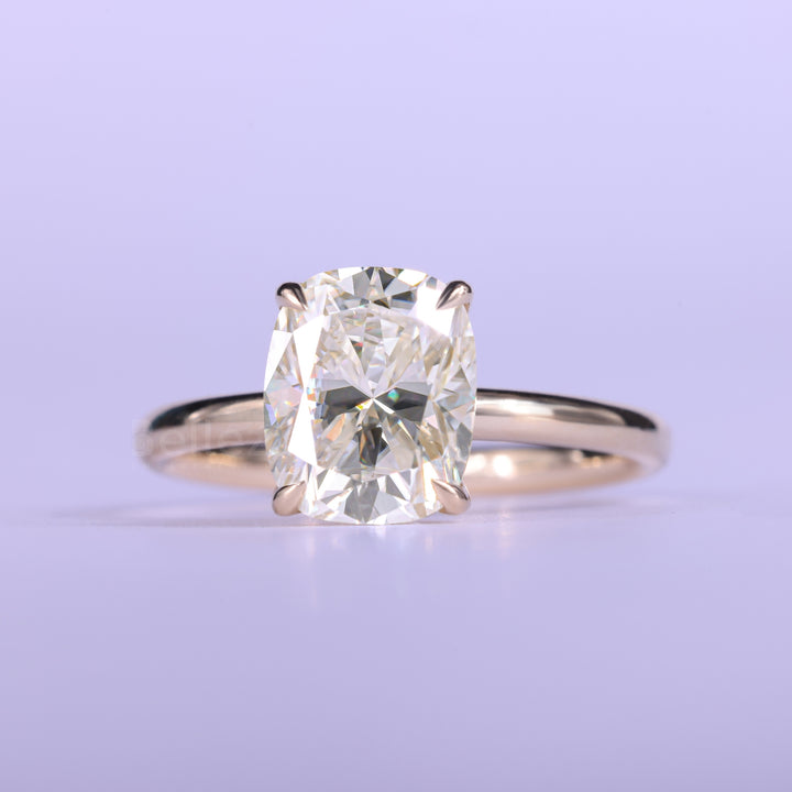 1.50CT Elongated Cushion Cut Hidden Halo Engagement Ring