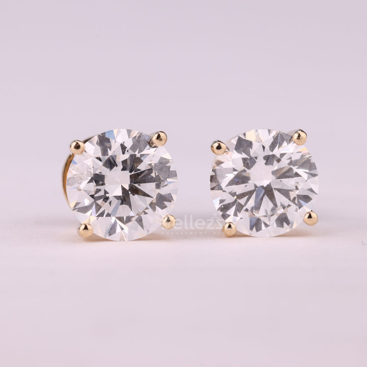 1.0CTW Round Cut Solitaire Stud Moissanite Earrings For Her