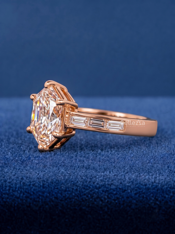2.50CT Dutch Marquise Lab Grown Diamond Channel Set Engagement Ring For Her