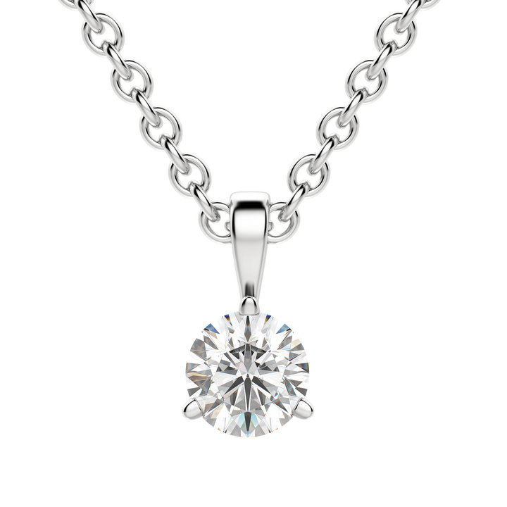 0.25 CT- 1.50 CT Round Solitaire F/VS Lab Grown Diamond Necklace