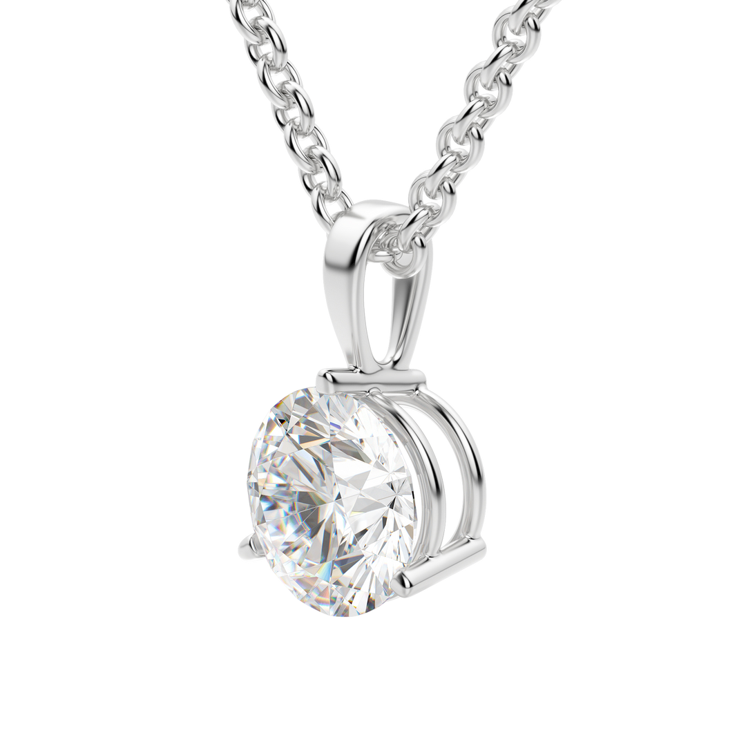 0.25 CT- 1.50 CT Round Solitaire F/VS Lab Grown Diamond Necklace