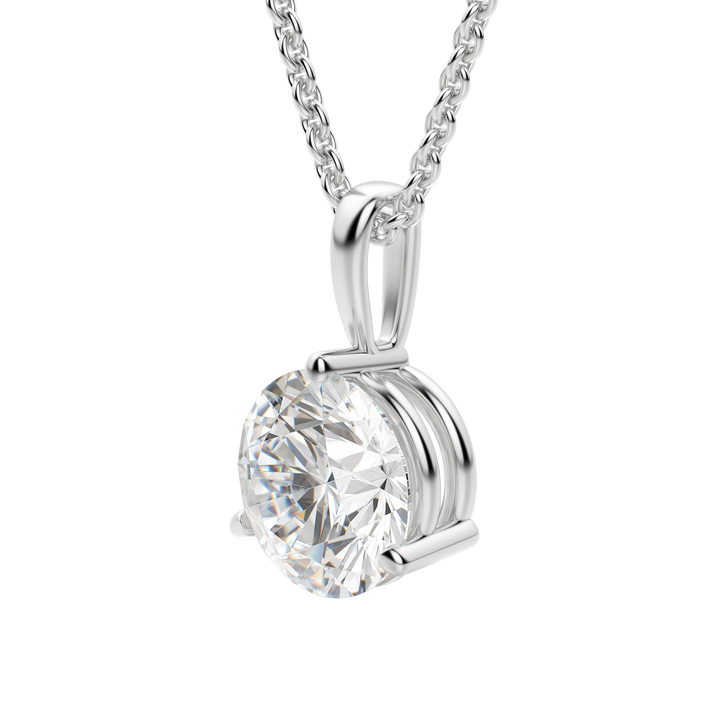 0.25 CT- 1.50 CT Round Solitaire F/VS Lab Grown Diamond Necklace