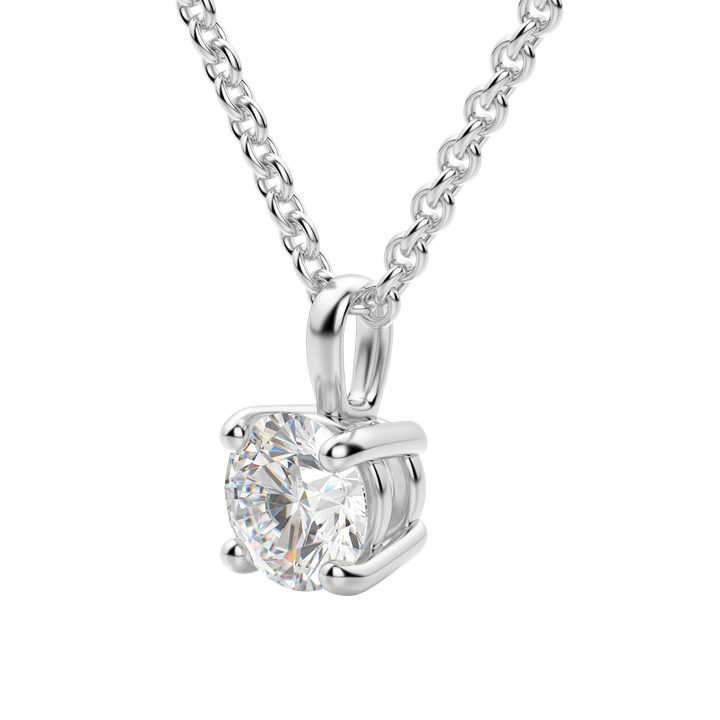 0.25 CT-1.50 CT Round Solitaire F/VS Lab Grown Diamond Necklace