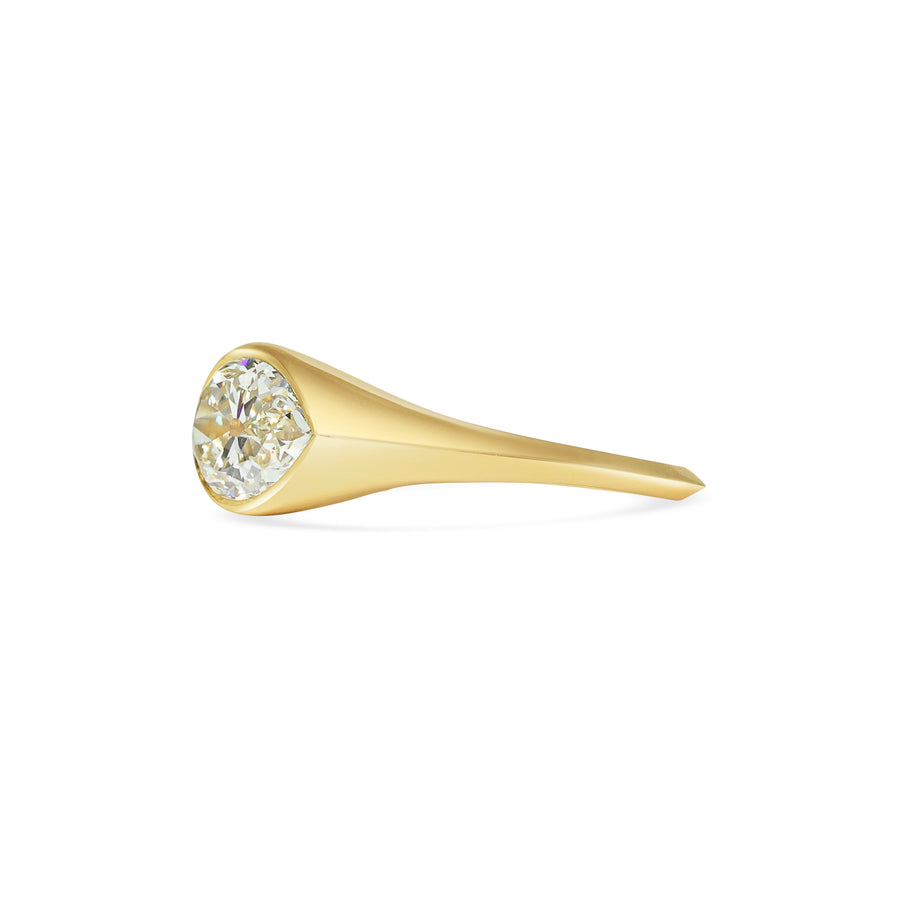 1.50CT Fancy Yellow East-West Pear Diamond Unique Solitaire Lab Grown Ring