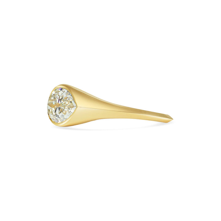 1.50CT Fancy Yellow East-West Pear Diamond Unique Solitaire Lab Grown Ring