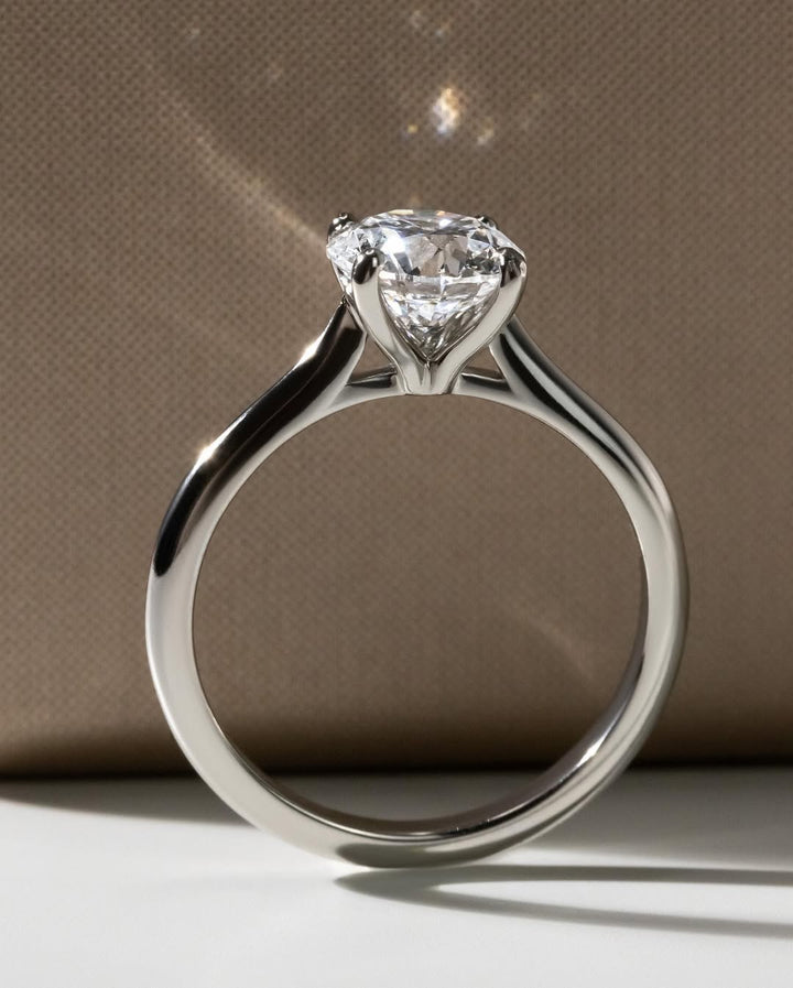 1.60 - 3.60 CT Round  Lab Grown Diamond Solitaire Style Engagement Ring