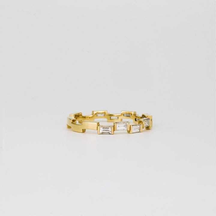 0.67 TCW Baguette Lab Grown Diamond Unique Wedding Band