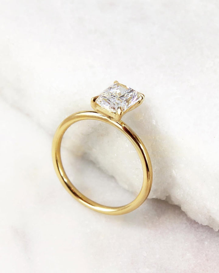 1.5 - 3.5 CT Radiant  Lab Grown Diamond Solitaire Style Engagement Ring