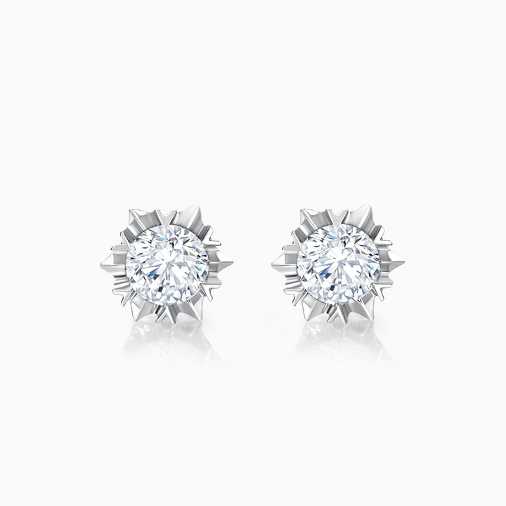 0.2CT Round Cut Solitaire Moissanite Stud Diamond Earrings