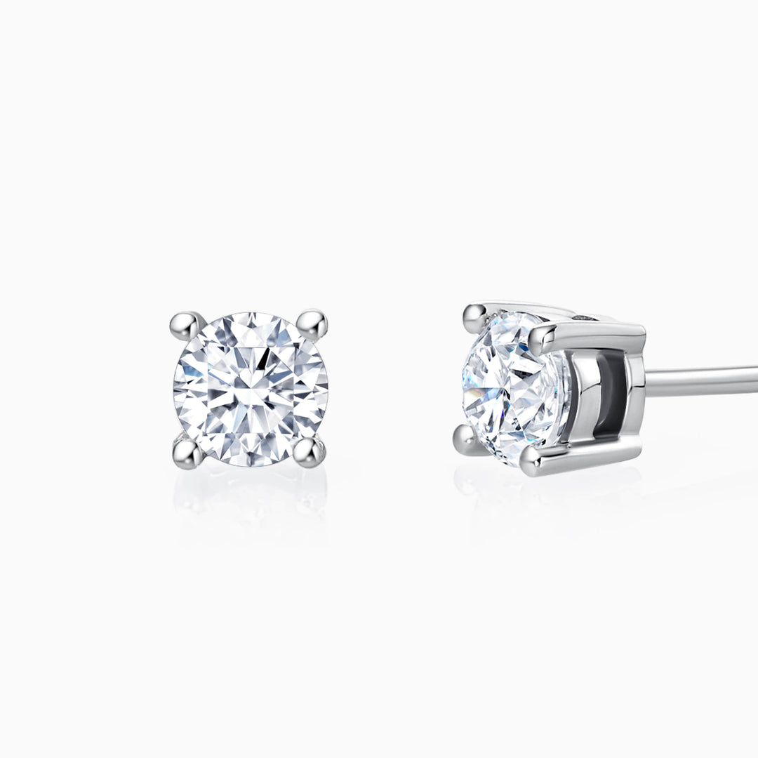 0.2CT Round Cut Solitaire Moissanite Stud Diamond Earrings For Women