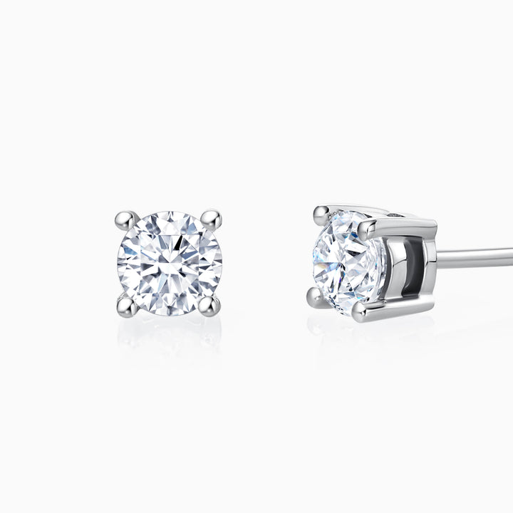 0.2CT Round Cut Solitaire Moissanite Stud Diamond Earrings For Women