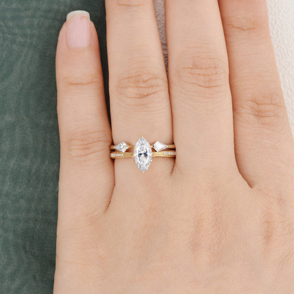 1-0-ct-marquise-cut-pave-moissanite-bridal-ring-set