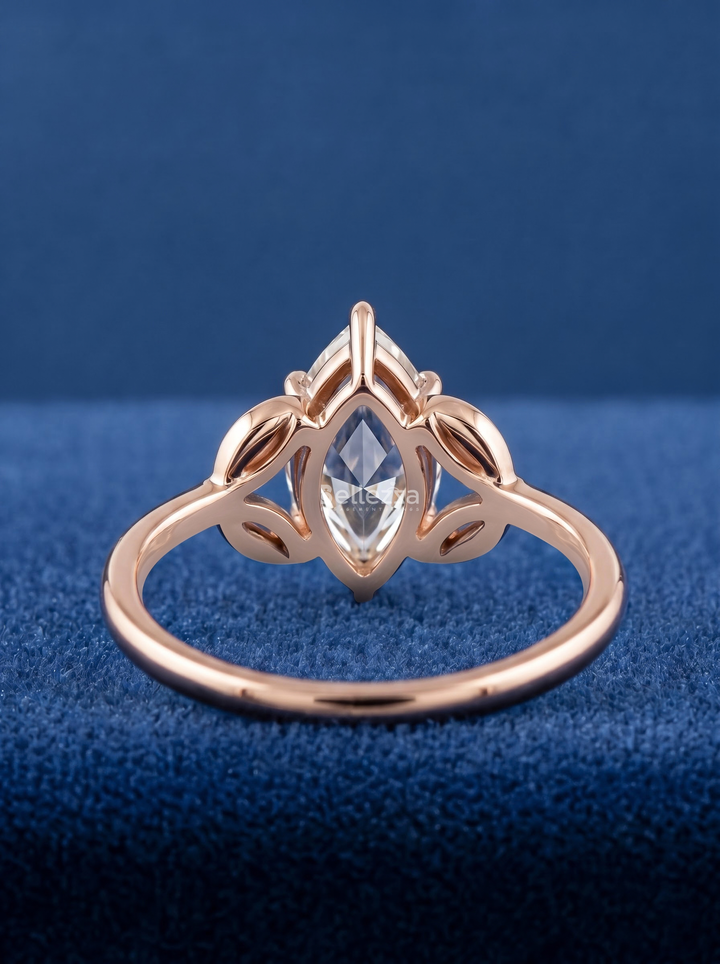 3.50CT Nature Inspired Marquise Lab Grown Diamond Engagement Ring For Women