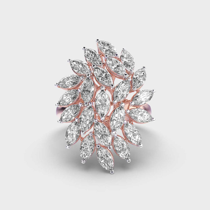 Marquise Cut Moissanite Cocktail Diamond Wedding Ring
