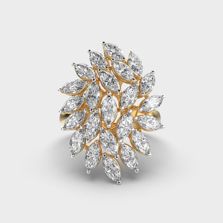 Marquise Cut Moissanite Cocktail Diamond Wedding Ring